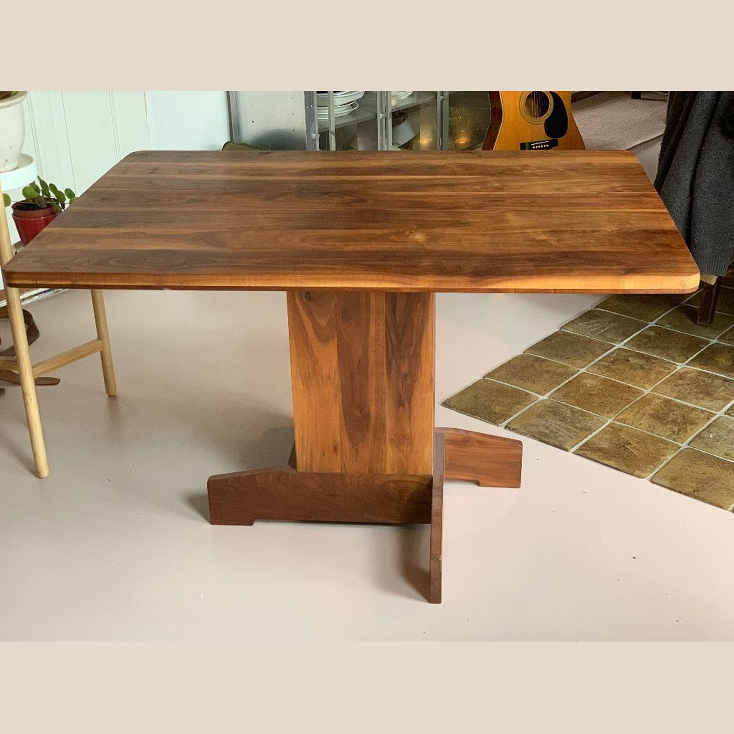 Walnut wood dining table